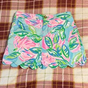 Lilly Pulitzer Vibrant Floral Scalloped Skort Skirt